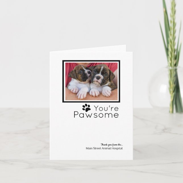 Custom Photo Veterinarian Holiday Card (Front)