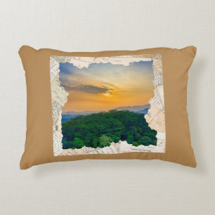 Custom Photo Vintage Newspaper Frame  Accent Pillow