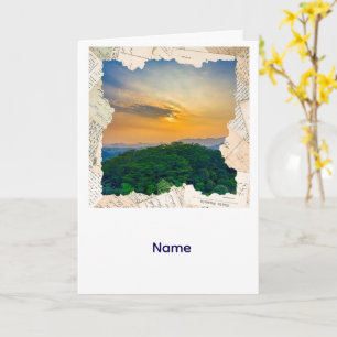 Custom Photo Vintage Newspaper Frame  Card