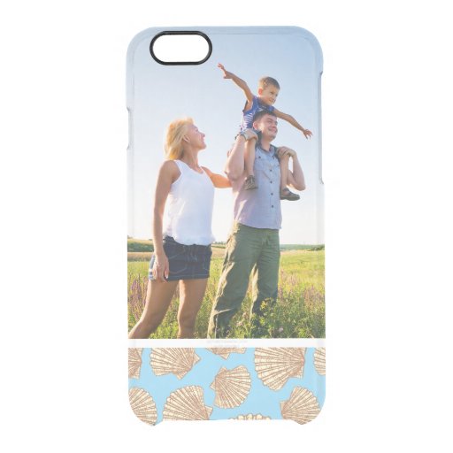 Custom Photo Vintage Seashell Pattern Clear iPhone 6/6S Case