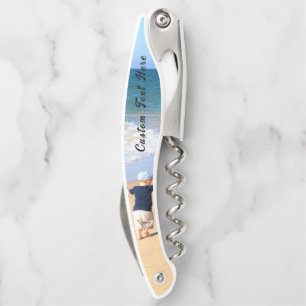 Custom Photo Waiter's Corkscrew Personalized Text