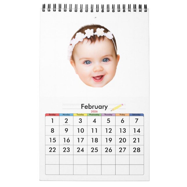 Custom Photo Wall Calendar 2026 All Months Print  (Feb 2026)
