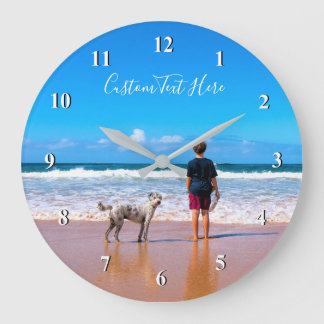 Custom Photo Wall Clock Your Pet Photos and Text