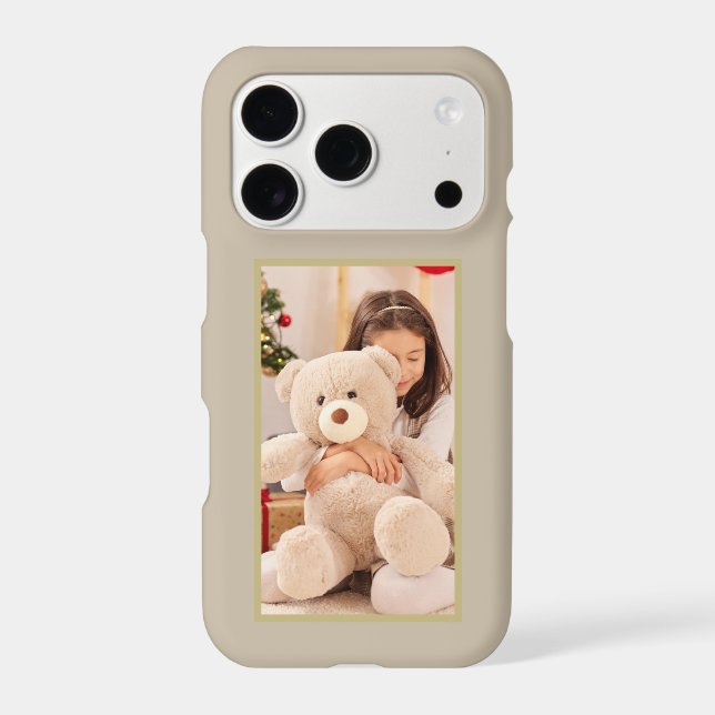 Custom Photo Warm Taupe iPhone Case- Mate Case (Back)