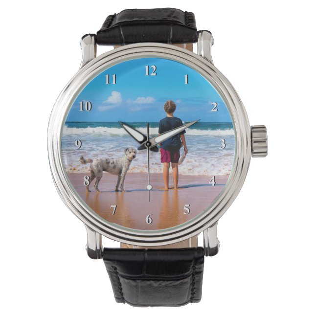 Custom Photo Watch Gift with Your Pet Photos (Front)