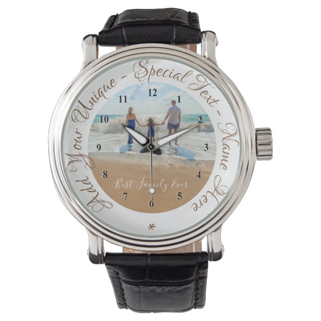 Custom Photo Watch Gift Your Family Photos (Front)