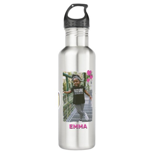 Custom Photo Water Bottle with Name