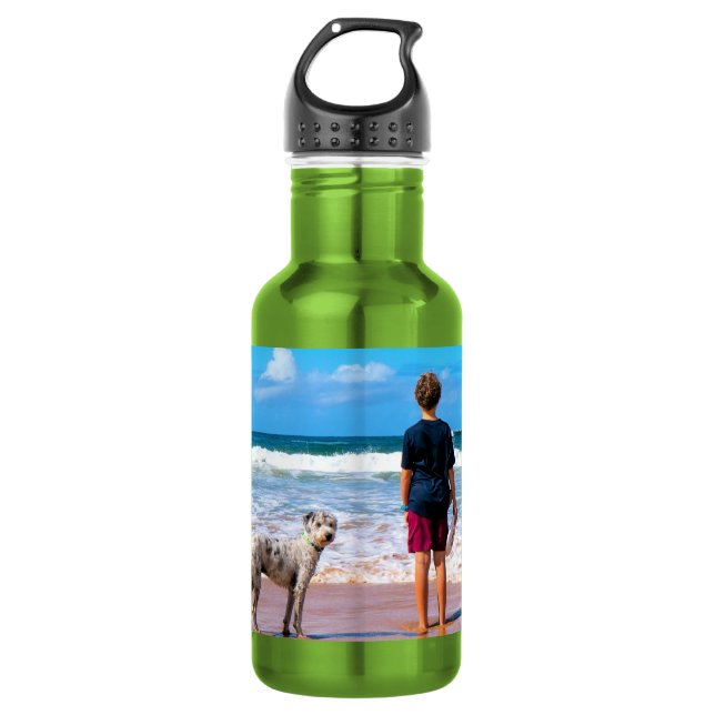 Custom Photo Water Bottle with Your Photos Design (Front)