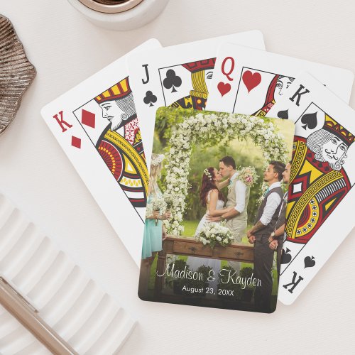 Custom Photo Wedding Anniversary Favor Playing Cards