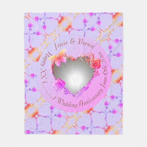 Custom Photo Wedding Anniversary Rose Heart