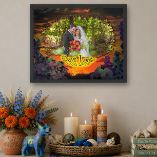 Custom Photo Wedding Beach Sunset 2584 Art Print