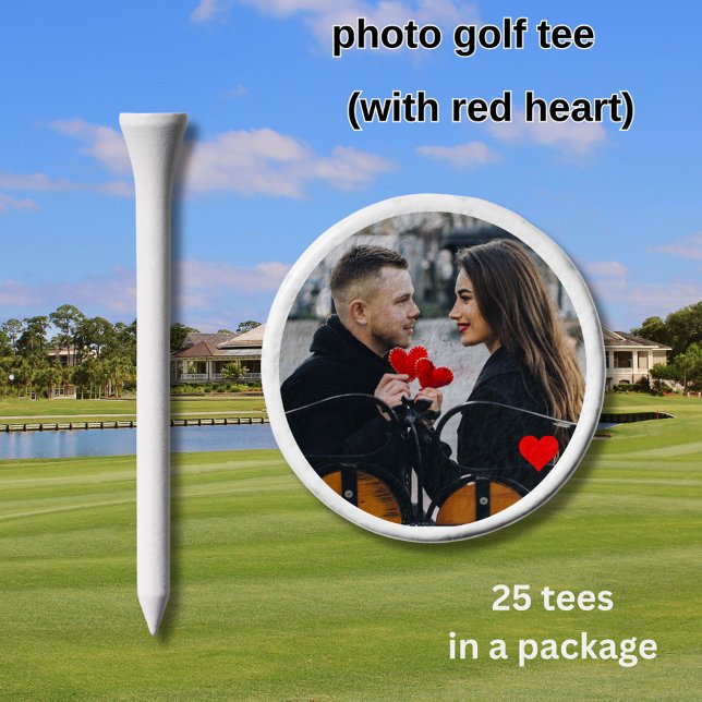Custom Photo Wedding Birthday Anniversary   Golf Tees (Creator Uploaded)