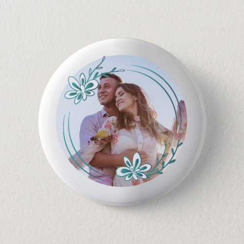 Custom Photo Wedding Button