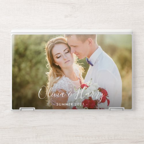 Custom Photo Wedding  Celebration HP Laptop Skin