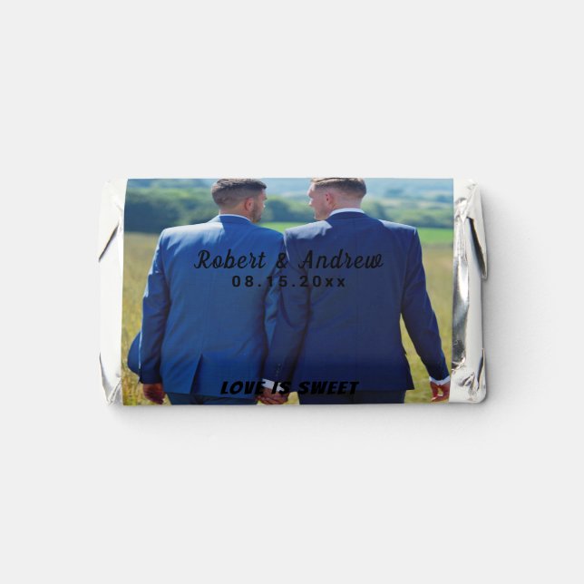 Custom Photo  Wedding chocolate favors (Front)