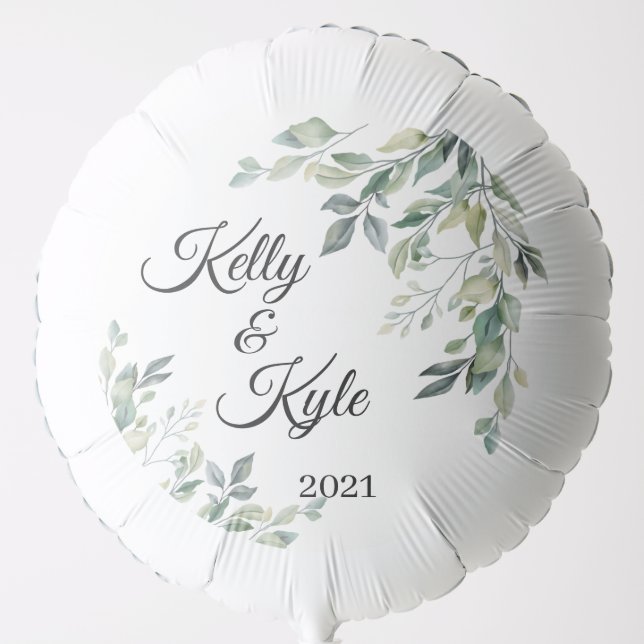 Custom Photo Wedding Engagement Rustic Balloon (Front)