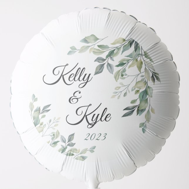 Custom Photo Wedding Engagement Rustic Balloon (Front)