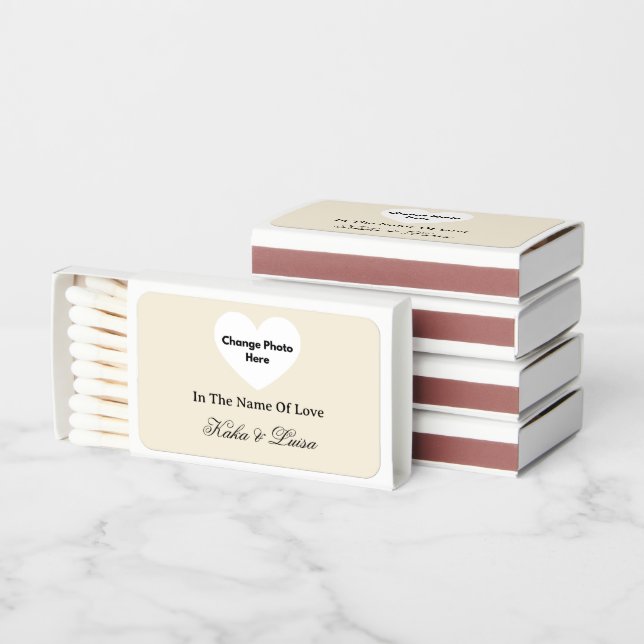 Custom Photo Wedding Favor  Matchboxes (Stacked)