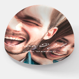 Custom Photo Wedding Favor Paperweight