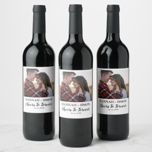  Custom Photo Wedding Favors engagement  Wine Label