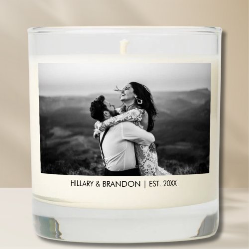 Custom Photo Wedding Gift for Valentines Day Scented Candle