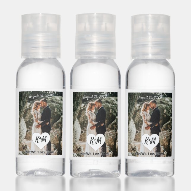 Custom Photo Wedding Hand Sanitizer (Set)