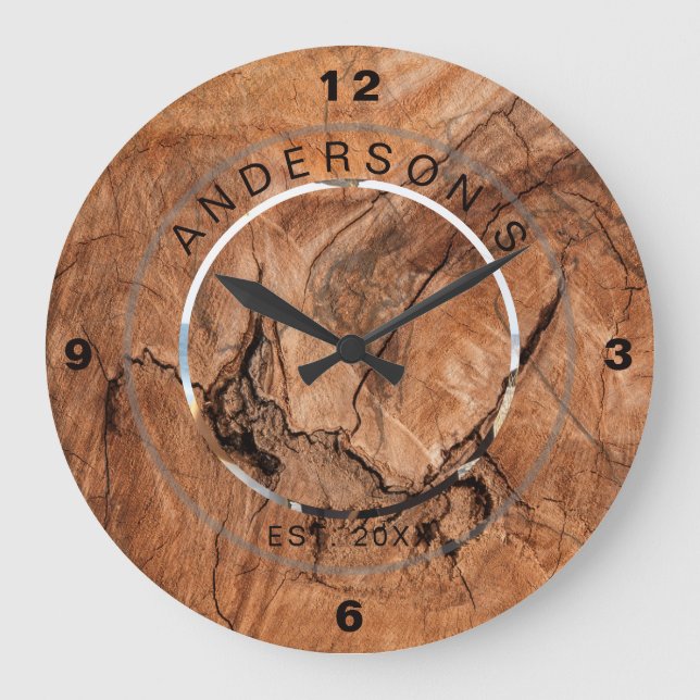 Custom Photo Wedding Large Clock (Front)