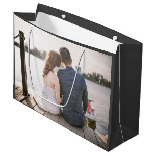 Custom Photo Wedding Large Gift Bag