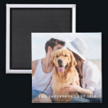 Custom Photo Wedding Magnet<br><div class="desc">Add the finishing touch to your wedding with these cute custom photo magnets. Perfect as wedding favors to all your guests . Customize these photo magnets with your favorite weddings photo, newlywed photo, or best dog of honors photo, or your engagement photo with your dog, personalize with names and date....</div>