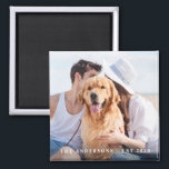 Custom Photo Wedding Magnet<br><div class="desc">Add the finishing touch to your wedding with these cute custom photo magnets. Perfect as wedding favors to all your guests . Customize these photo magnets with your favorite weddings photo, newlywed photo, or best dog of honors photo, or your engagement photo with your dog, personalize with names and date....</div>