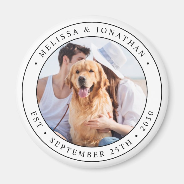 Custom Photo Wedding Magnet (Front)
