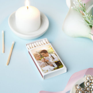 Custom photo wedding matchboxes