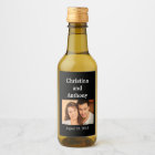 Custom Photo Wedding Mini Wine Favor Label