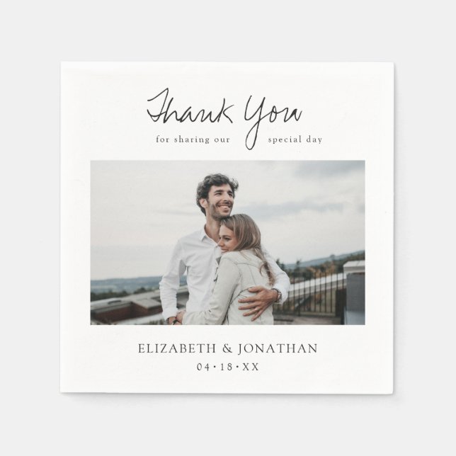 Custom Photo Wedding Napkins (Front)