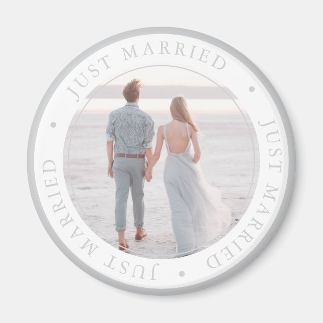 Custom photo wedding occasion simple magnet (Front)