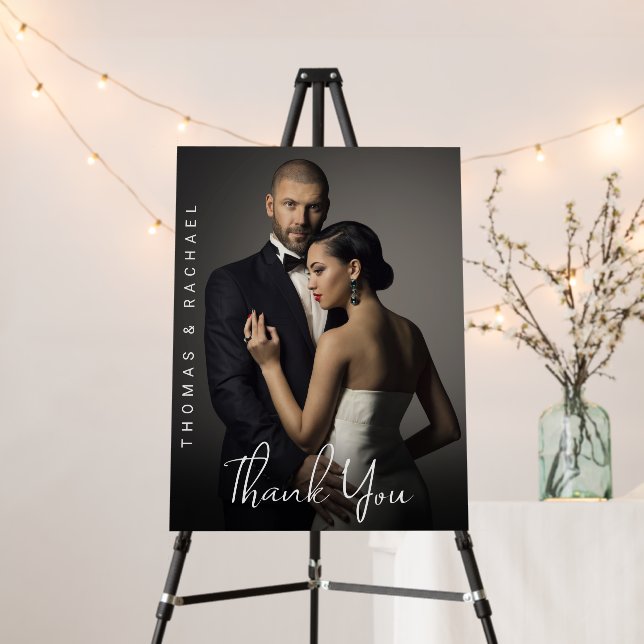 Custom Photo Wedding or Event Thank You Foam Board (In Situ (Stand))