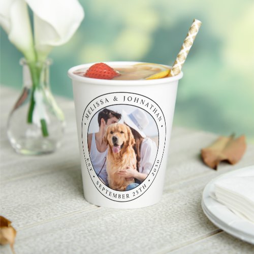 Custom Photo Wedding Paper Cups