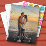 Custom Photo Wedding Planner<br><div class="desc">Wedding planner with your favorite photo on the front - personalized with your details in chic lettering. Planner includes monthly and weekly layouts,  12 months,  60 pages with laminated soft cover front and back covers.</div>