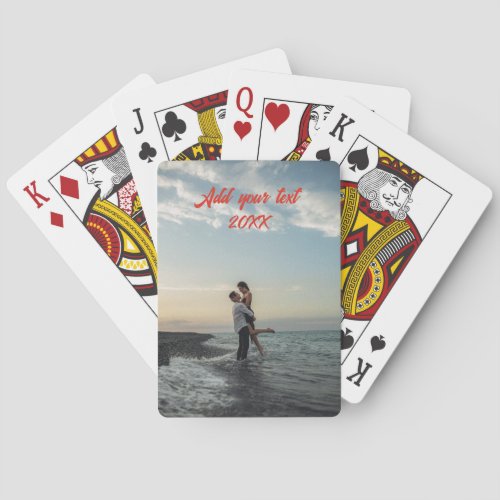 custom photo Wedding Poker Cards