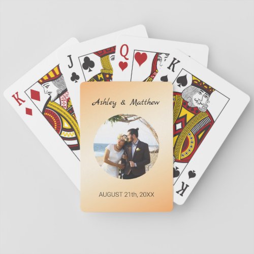 Custom Photo Wedding Poker Cards