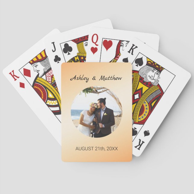 Custom Photo Wedding Poker Cards (Back)