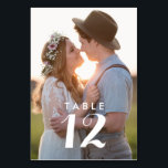 Custom Photo Wedding Reception  Table Number<br><div class="desc">Upload your favorite photograph to these custom photo wedding table number cards. Design is repeated on the front and back of card.</div>