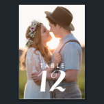 Custom Photo Wedding Reception  Table Number<br><div class="desc">Upload your favorite photograph to these custom photo wedding table number cards. Design is repeated on the front and back of card.</div>