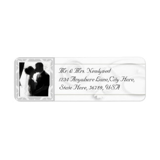 Custom Photo Wedding Return Address Labels