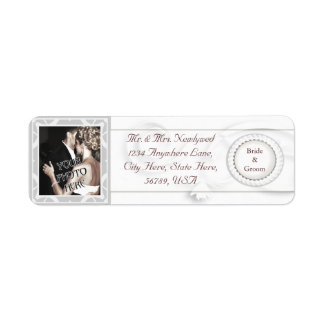 Custom Photo Wedding Return Address Labels