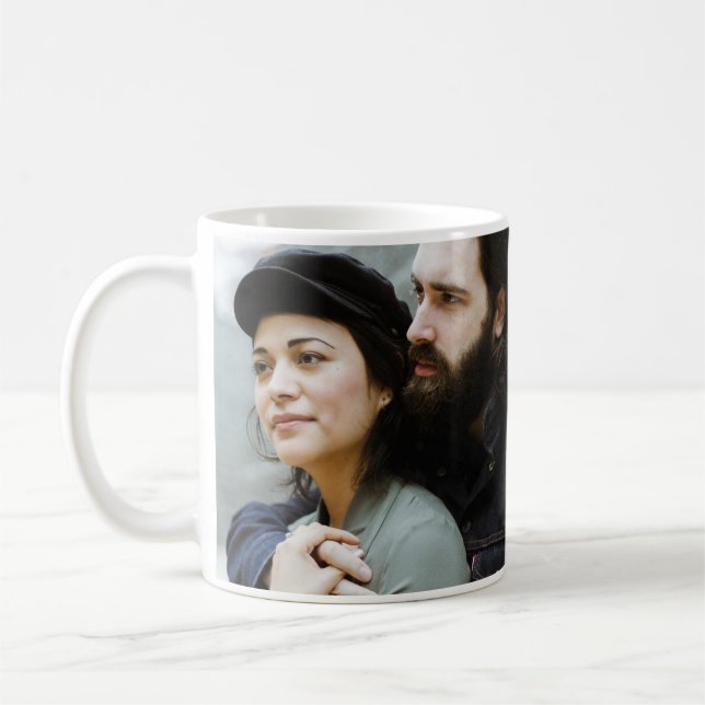 CUSTOM PHOTO WEDDING ROMANTIC COFFEE MUG (Left)