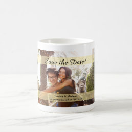 Custom Photo Wedding Save the Date Coffee Mug