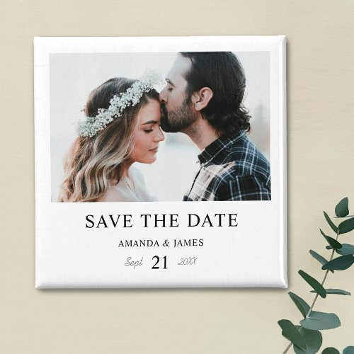 Custom Photo Wedding Save the Date Magnet