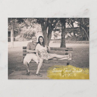 Custom Photo Wedding Save The Date Postcard