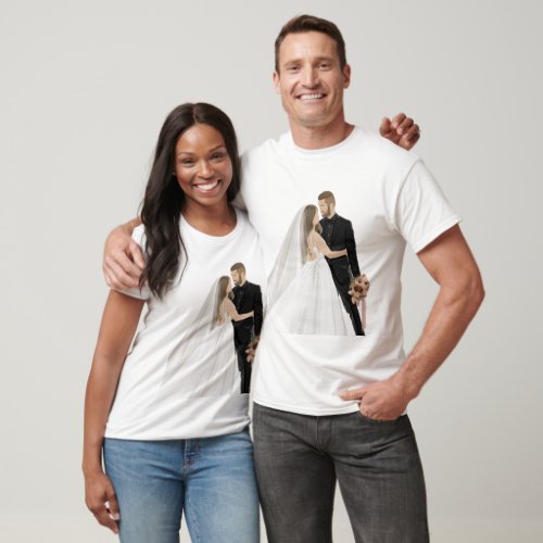 Custom Photo Wedding T-Shirt - Modern Personalized
